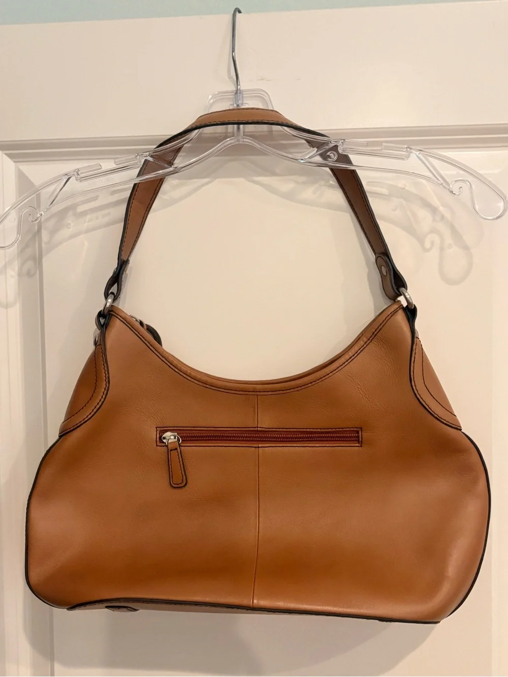 Etienne Aigner Tan Leather Hobo with Tassel Detail - Picture 4 of 8